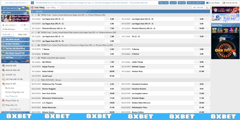Bóng rổ - Vô vàn cửa cược theo từng hiệp